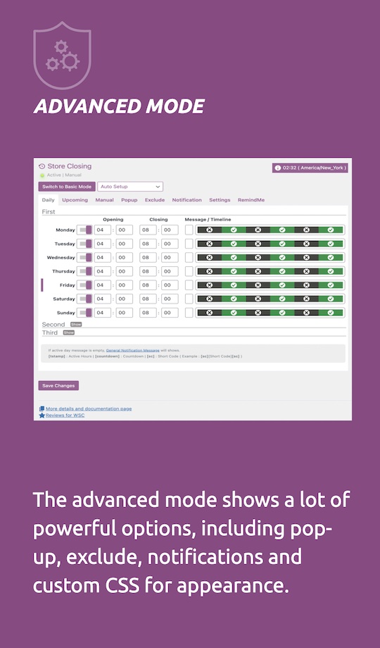 WooCommerce Store Closing Advanced Mode