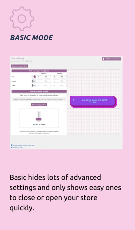 WooCommerce Store Closing Basic Mode